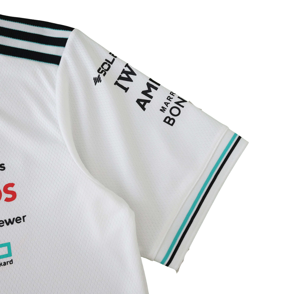 MERCEDES F1 2025 SHORT SLEEVE JERSEY WHITE
